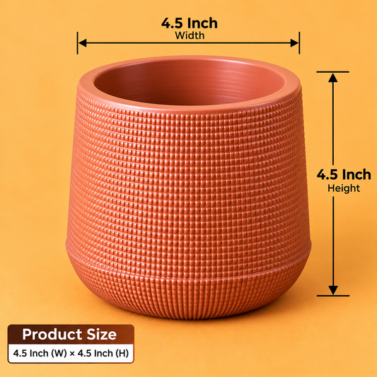 Set of 2  Self Watering Plastic Pots,   4.5 Inch Width -  4.5 Inch Height