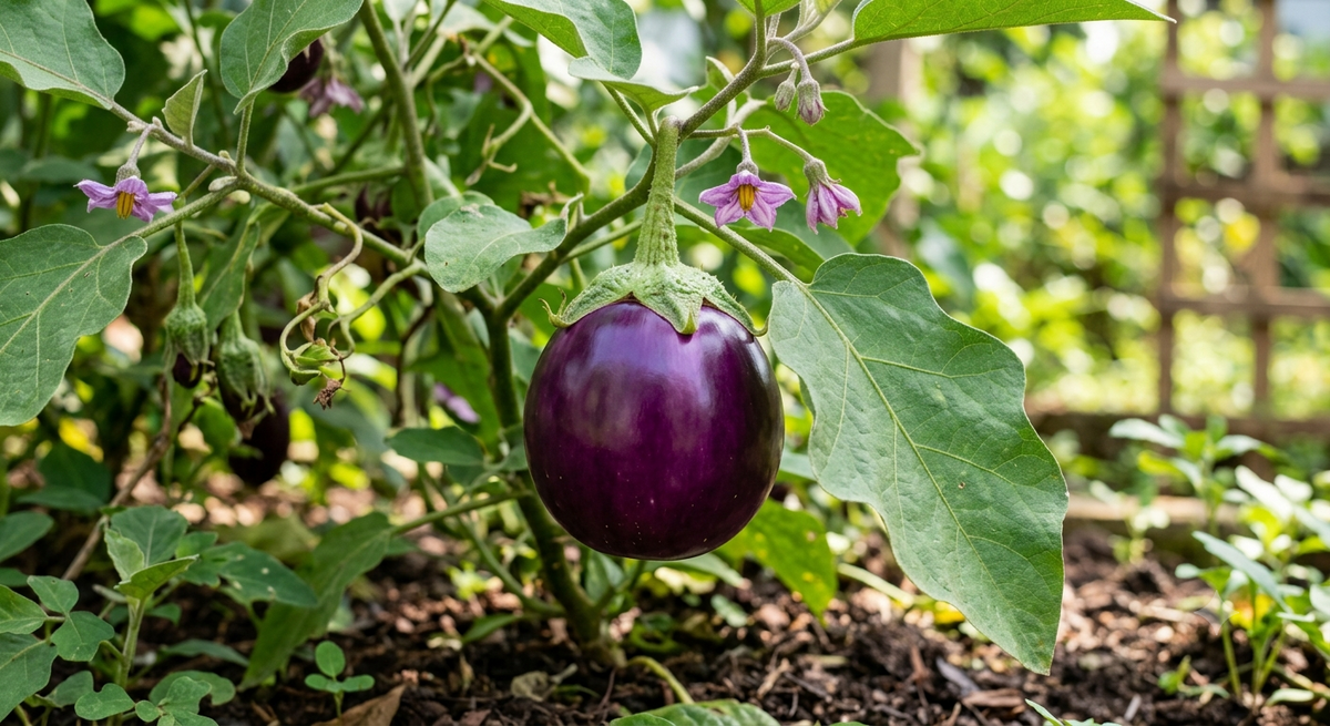 Purple Brinjal Round Seeds