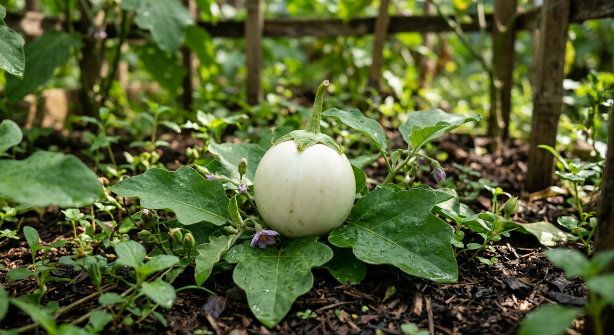 White Brinjal Round Seeds