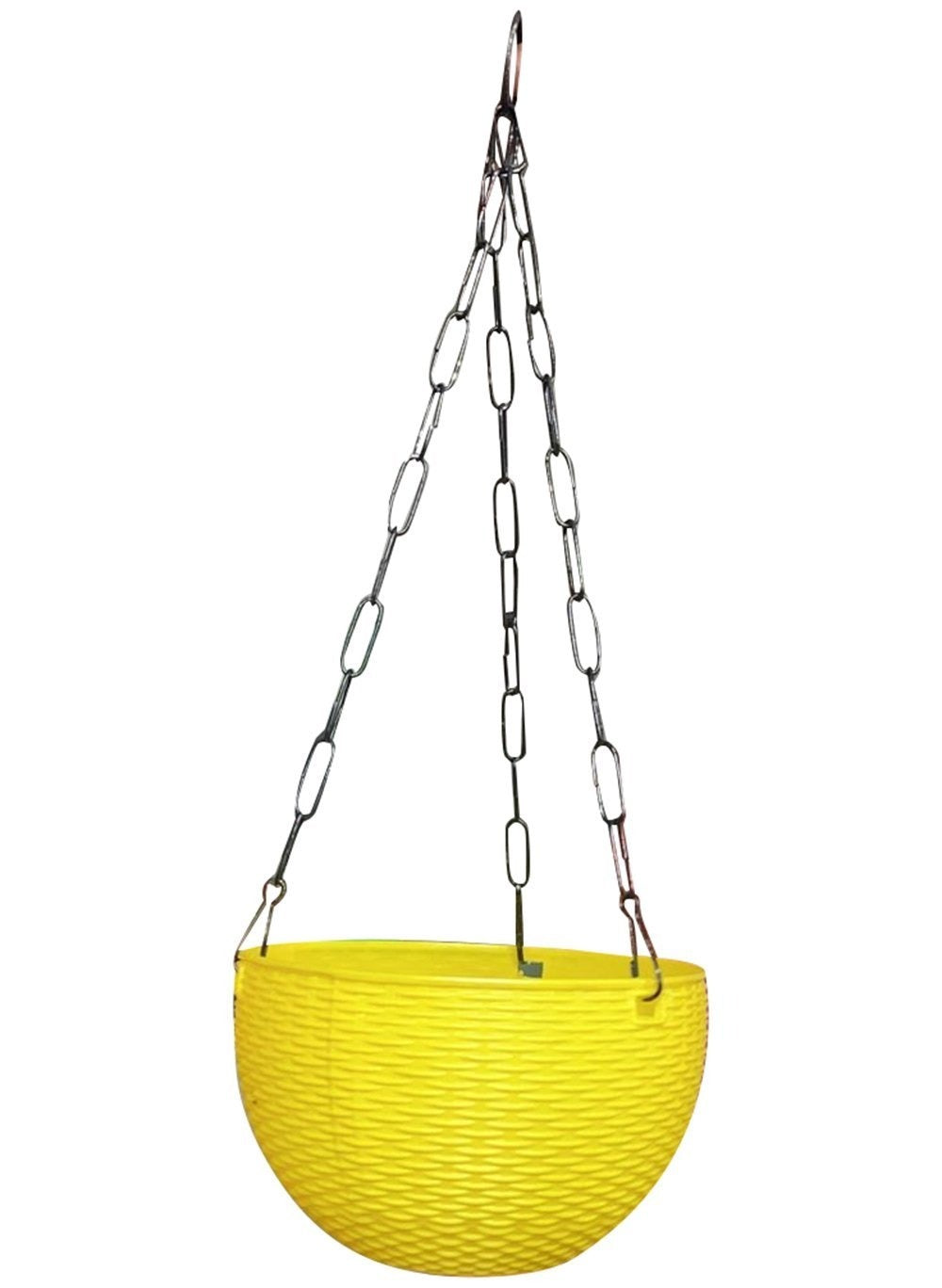 Set of 6 Hanging Plastic Pots, 6.8 Inch Width -  4.5 Inch Height